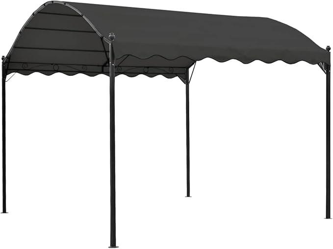 Pavillon Gartenpavillon Überdachung Partyzelt Pergola Garten Terrasse Terrassenpavillon Sonnenschutz Gartenzelt Markise 3x4m Anthrazit