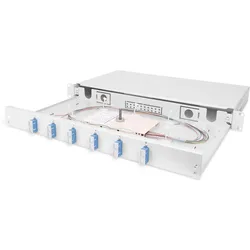 Digitus LWL Spleissbox, bestückt, SC, OS2, Server Zubehör, Grau