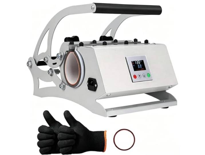 LLNWDNB Becher-Wärmepresse für Becher, 220 V, für Sublimationsrohlinge, gerade Becher, Becher, Wasserflaschen, Druck für Keramikbecher, Edelstahlbecher und Gläser, ca. 30 oz