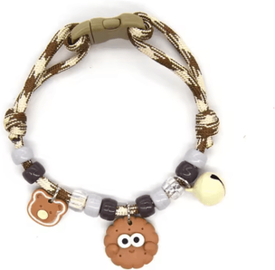 Inspire Picks Colorful Braided Pet Collar With Bell Adjustable Necklace For Cats And Small Dogs f