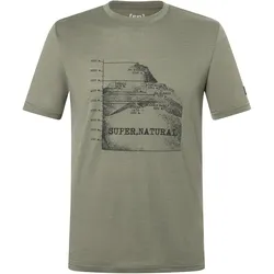 Super Natural, Herren, Funktionsshirt, 7 Peaks Tee (S), Grün, Schwarz