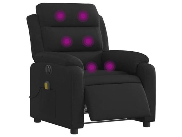 vidaXL Massagestoel elektrisch verstelbaar stof zwart, elektrische massagestoel, fauteuil, relaxstoel, massagestoel, relaxfauteuil, fauteuil stoel
