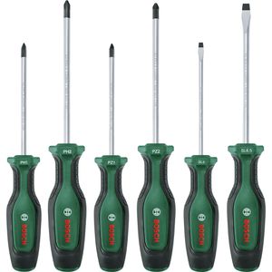 Bosch Schraubendreher 1600A02BX7, Set, Schlitz, Kreuzschlitz, 6-teilig