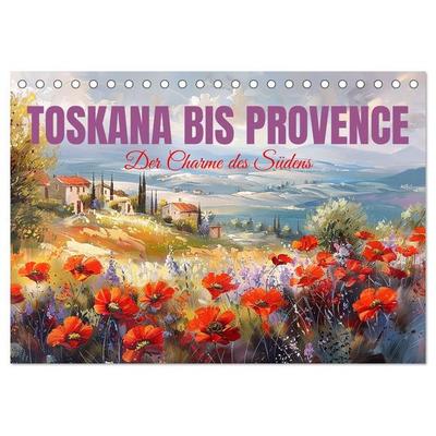 Toskana bis Provence (Tischkalender 2027 DIN A5 quer), CALVENDO Monatskalender