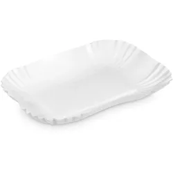 Pappschale fettdicht eckig weiß 17,5 x 13 x 3 cm