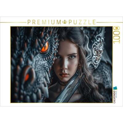 CALVENDO Puzzle Der Schatten des Drachen verblasst im Licht des Mutes | 1000 Teile Lege-Größe 64x48cm Foto-Puzzle für glückliche Stunden, Sonstige von