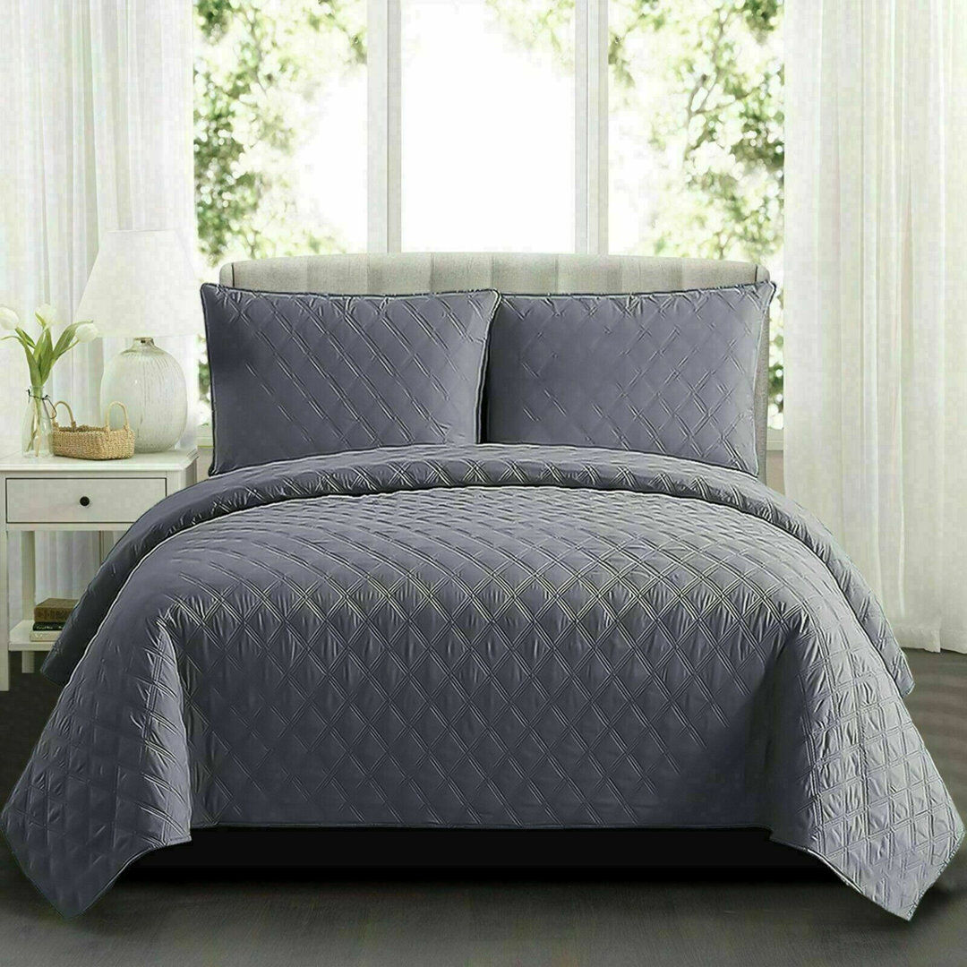 Canora Grey Amnon Geometric Blanket Grey W200 x L200cm