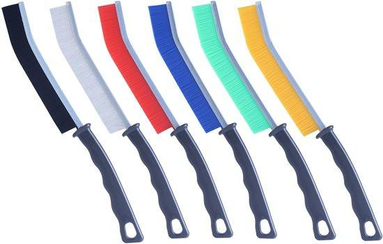 Benza Ibenzoa 6-delige set robuuste voegenborstels met antislip ergonomische handgreep voor badkamer en keuken