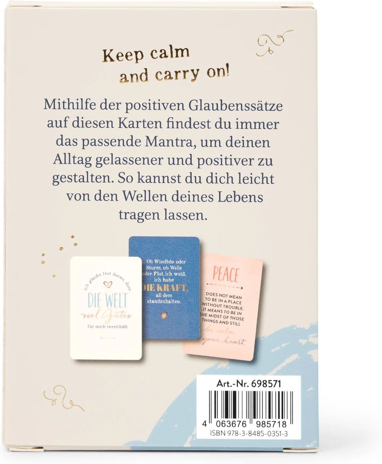Tchibo - Gelassenheits-Karten-Set »Lass Dich von den Wellen tragen« - mehrfarbig