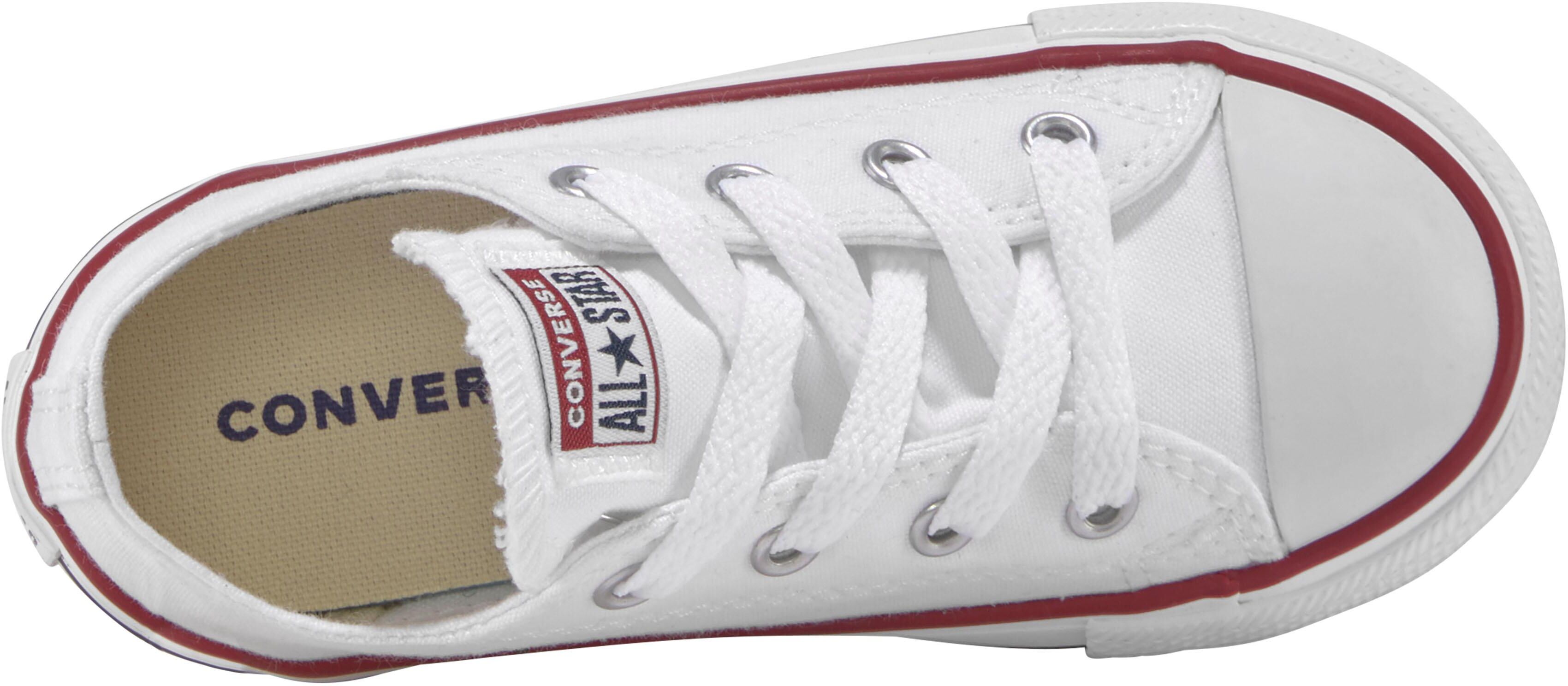 Sneaker CONVERSE "CHUCK TAYLOR ALL STAR SE OX", Jungen, Gr. 21, weiss (optical, weiß), Textil, kontrastfarbene Details, Schuhe Sneaker, für Kleinkinder optical, weiß 21