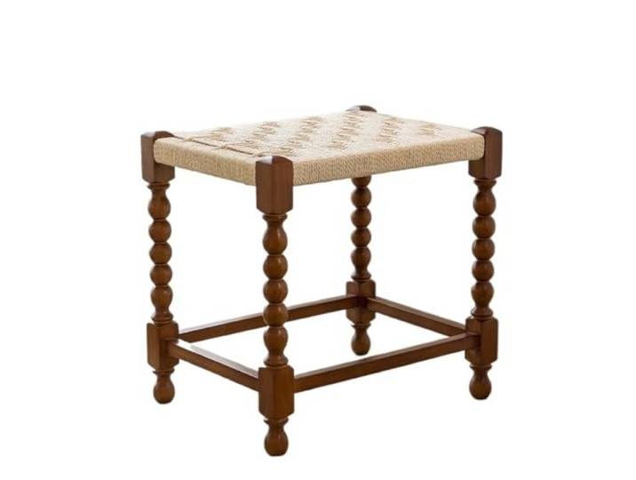 YANG11FAN Vielseitig Hocker, quadratischer Hocker aus Holz, geeignet for den Einsatz im Schlafzimmer(Bruin)