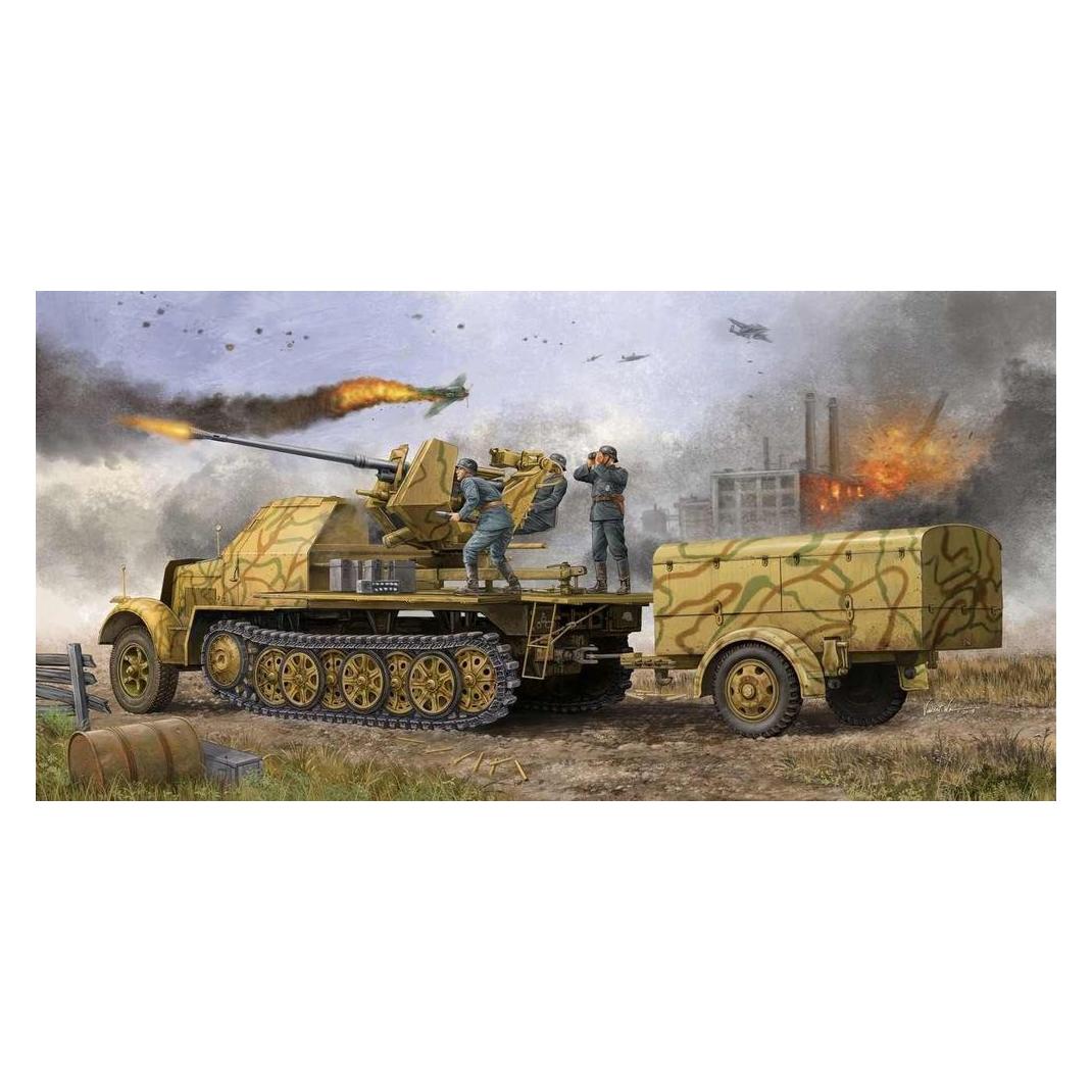 Trumpeter German 3,7cm Flak 37 auf Selbstfahrlafette Sd.Kfz. 7/2 late version (01526)