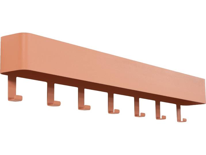 Garderobenhalter SPINDER DESIGN Dax Play , rosa, B:72cm H:12cm T:7,5cm, Metall, Garderobenhalter, Garderobenhalter, Metall, Breite 72 cm