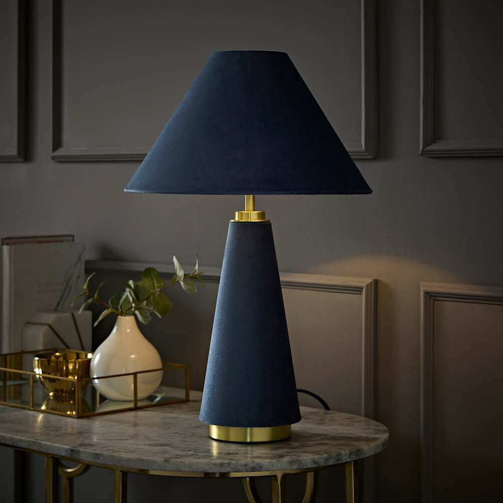 17 Stories Tarran Lamp Blue 47cm H X 30cm W X 30cm D