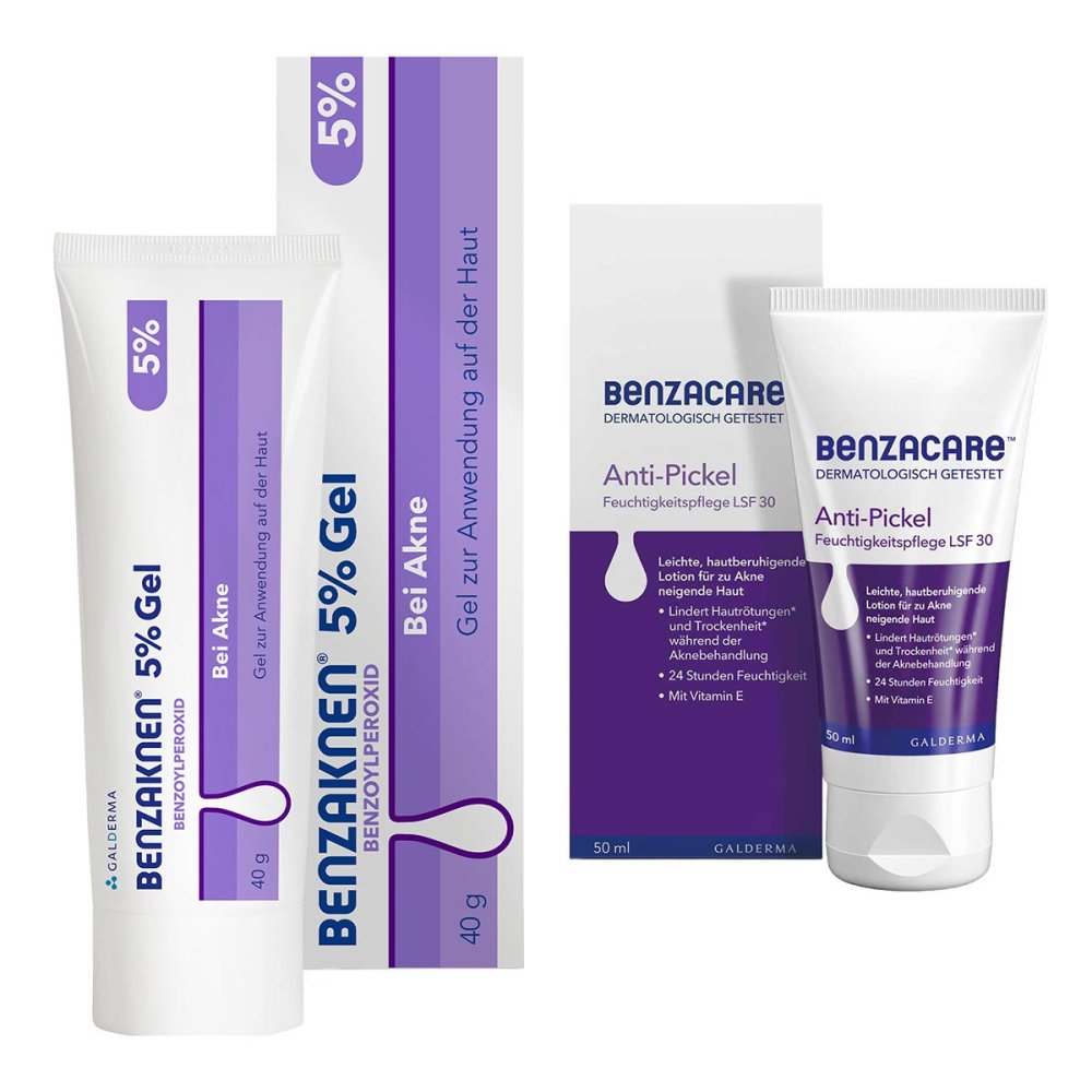 Galderma Laboratorium GmbH Benzaknen 5% + Benzacare Anti-Pickel Feuchtigkeitspflege SPF 30 08105144