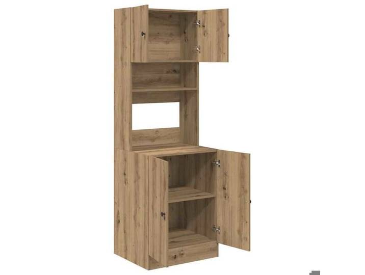 Printemps 2026 Soldes Ensemble de 2 Buffet de cuisine - Meuble de rangement - Buffet de Cuisine - Chêne artisanal 60 x 50 x 180 cm