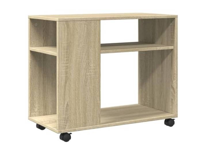 vidaXL Bijzettafel met wieltjes 70x35x60 cm hout sonoma eikenkleurig