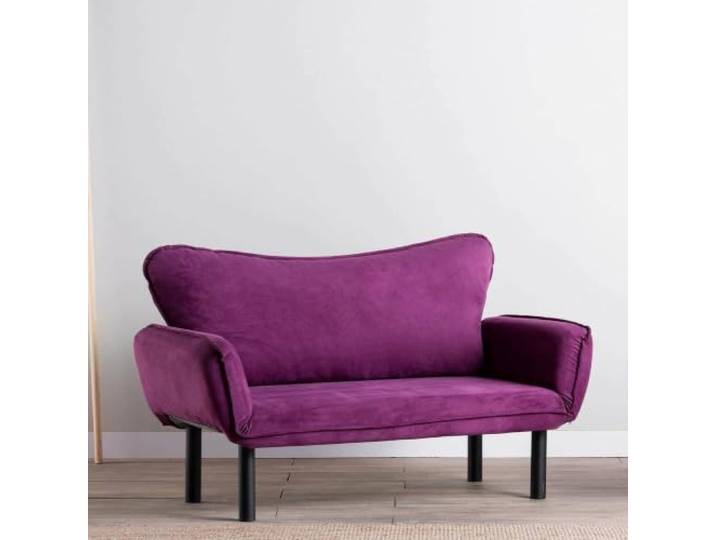 Dmora Schlafsofa 2-Sitzer Asterope 140x65 cm Lila, Stauraum