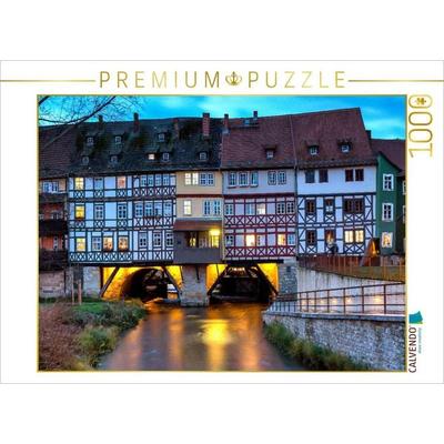 CALVENDO Puzzle Erfurt. Krämerbrücke | 1000 Teile Lege-Größe 64x48cm Foto-Puzzle für glückliche Stunden