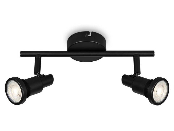 LED Spot\, noir\, 2xLED/GU10/4\,8W