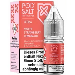 Sweet Strawberry Lemonade NicSalt Liquid by Pod Salt Xtra 10ml / 20mg