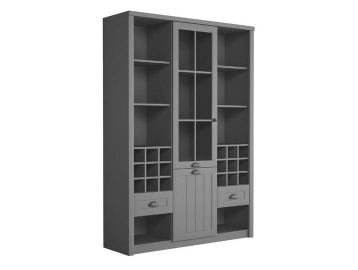 Xlmoebel Vitrine Handgefertigter Holzschrank mit Vitrine und geräumigen Schubladen (1-St., Vitrine) Hergestellt in Europa