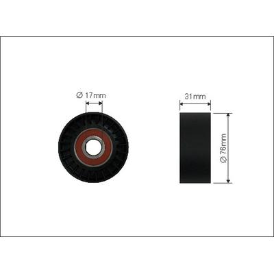 CAFFARO Umlenk-/Führungsrolle, Keilrippenriemen 10600 für CADILLAC