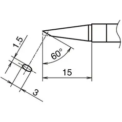 Hakko Aktiv-Lötspitze Format 1530BC (Lötspitze), Lötgerät Zubehör