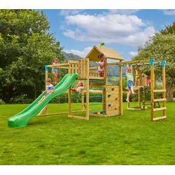 TP Toys Wolkenkratzer 7 | Spielturm mit Rutsche, Schaukel und Klettergerüst - Natur