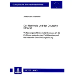 Der Nationale und der Deutsche Ethikrat, Fachbücher von Alexander Ahlswede