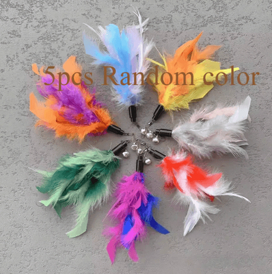 Inspire Picks Feather Cat Teaser Replacement Refills For Interactive Wand Toys 3PCS 5PCS 5pcs Random Color