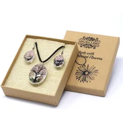 Pressed Flowers - Tree of Life set - Pink