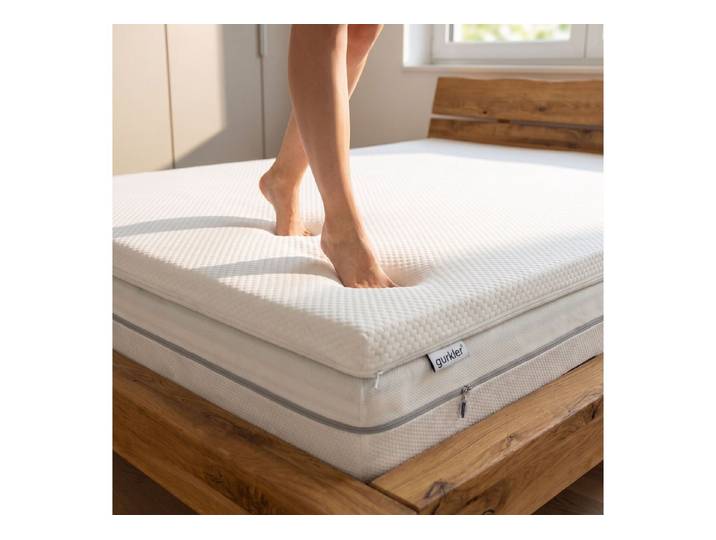 gurkler, Topper 180x200 cm H1/H2 druckentlastend für Seitenschläfer 40 kg/m³, 5 cm hoch, Komfort Memory Foam, Topper Anti-Rutsch & waschbar