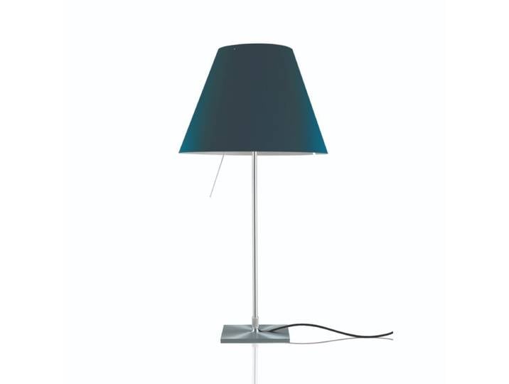 Luceplan Tischleuchte Costanza Aluminium - Petrolblau (petroleum