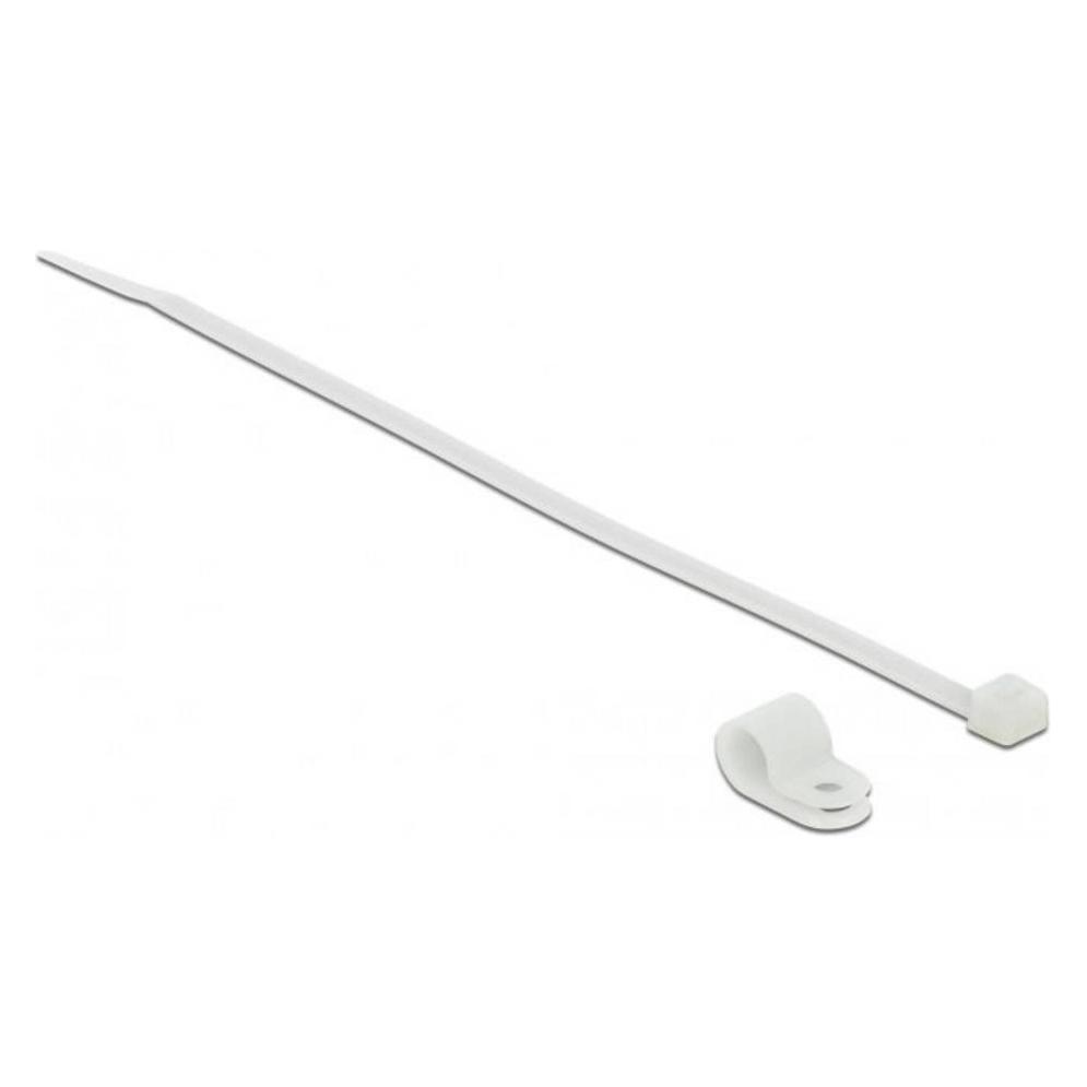 Delock Kabelbinder-Kit - 25 cm - weiss (22 mm, 10 Stk.) (18865)