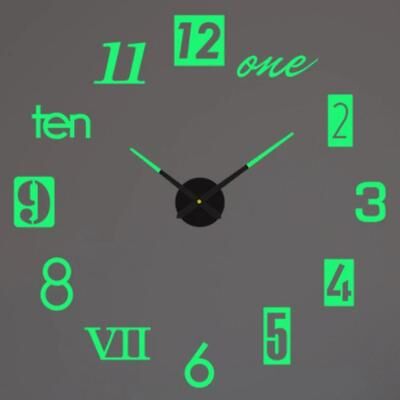 Inspire Essentials Modern DIY 3D Wall Clock Large Acrylic Mirror Stickers For Home Decor 24