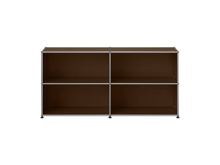 USM Haller TV-Schrank M67 braun 2-fach breit 4 Fächer offen 152.3x74x37.3 cm
