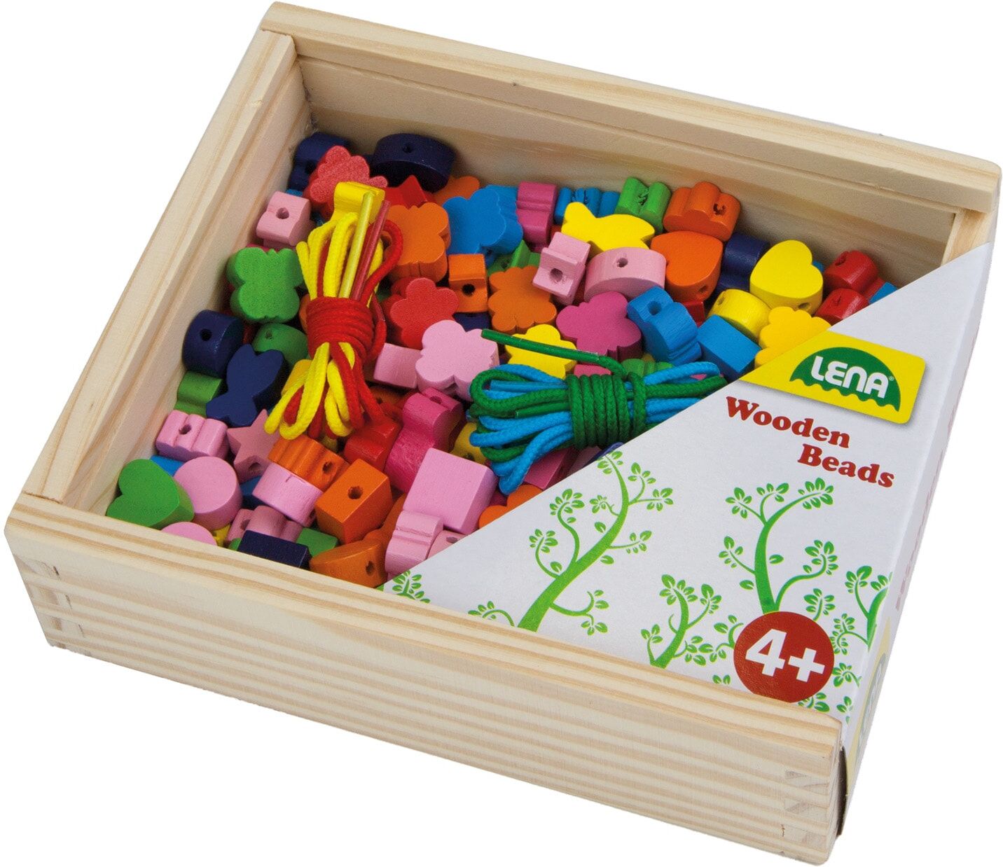 Kreativset LENA "Holzkiste mit Holzperlen", bunt, Kreativsets, Kinder, Kreativset, Made in Europe