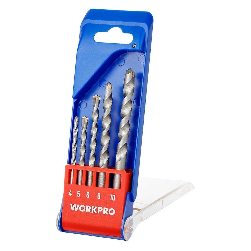 Workpro Masonry drill bits, ø4.00 - ø10.00 mm, 5-piece set (65344989)