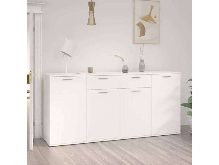 Buffet De Cuisine Moderne - Buffet Blanc 160x36x75 Buffet Blanc 160x36x75cm - Bois d'ingénierie @7314793 5140ooc37l