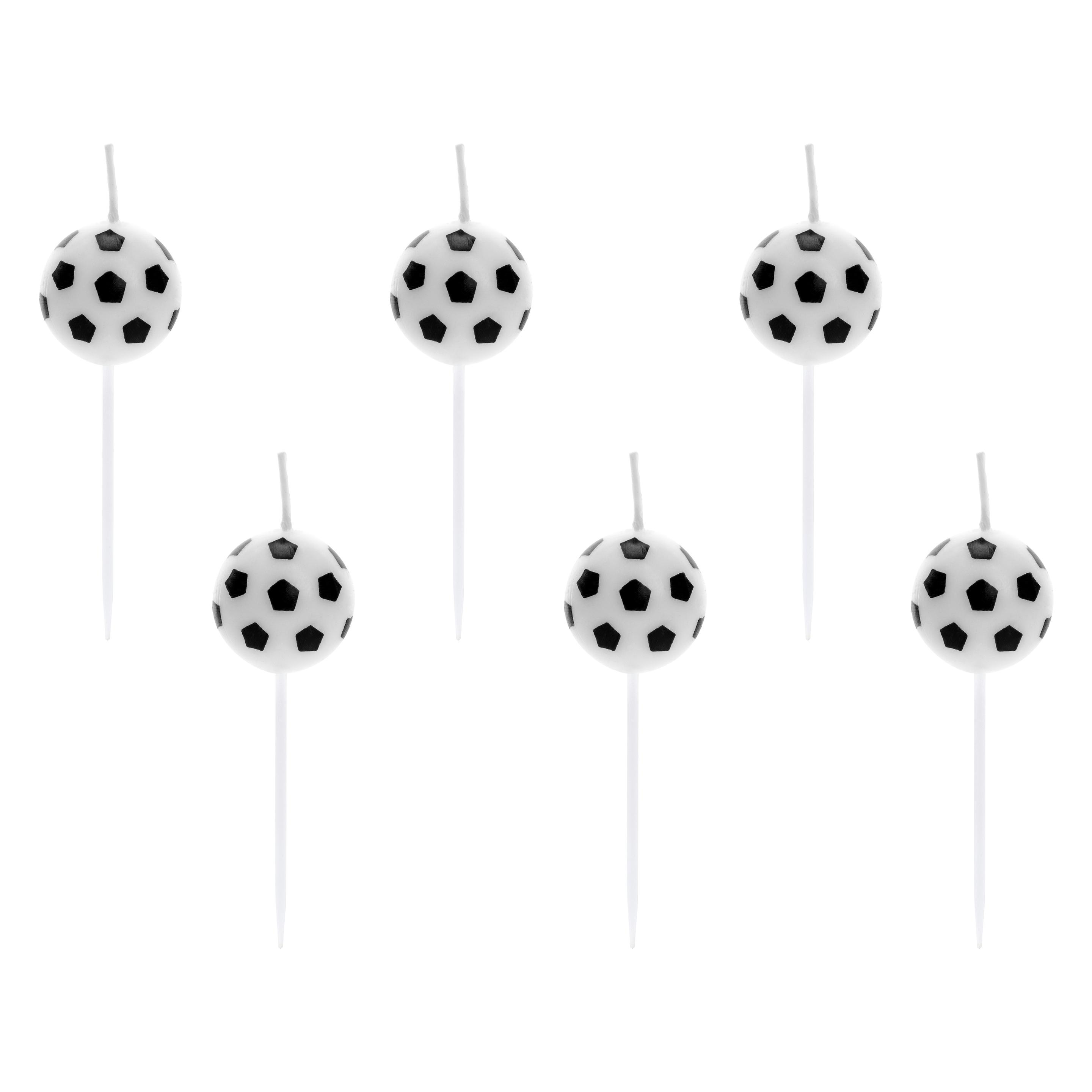 Partydeco Geburtstagskerzen Fussball (6 Stk.) (SCS-2)
