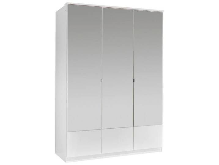 Drehtürenschrank m. Spiegeltür 135cm Imago, Weiß Dekor