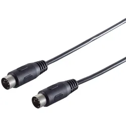 Audio / MIDI Kabel, 5-pol. DIN-Stecker  DIN-Stecker, schwarz - Länge: 2,50 m