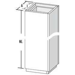 Bertrams Camino-fix Leichtbauschacht 02SL600-14 Maße i-a. 140/140-220/220 mm, Nennlänge 600 mm