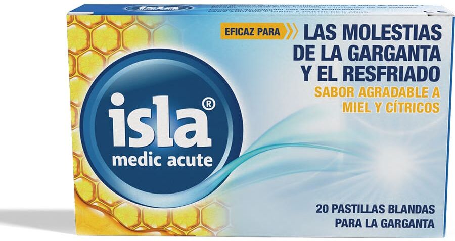 Isla Medic Acute Pastillas Blandas para Garganta Miel y Cítricos 20 pastillas