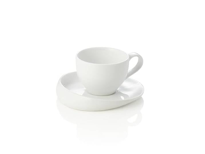 24x Espressotasse mit Untertasse Set, 70 ml, weiß, Porzellan