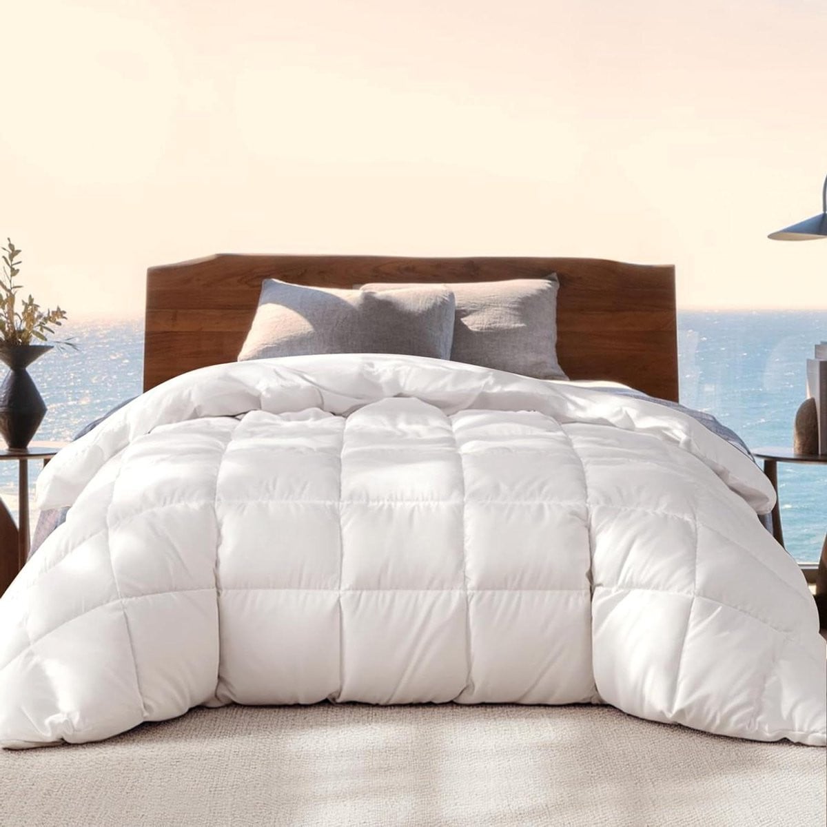 Wit Ganzendons Dekbed Queen Size 90x90 cm - Hypoallergeen