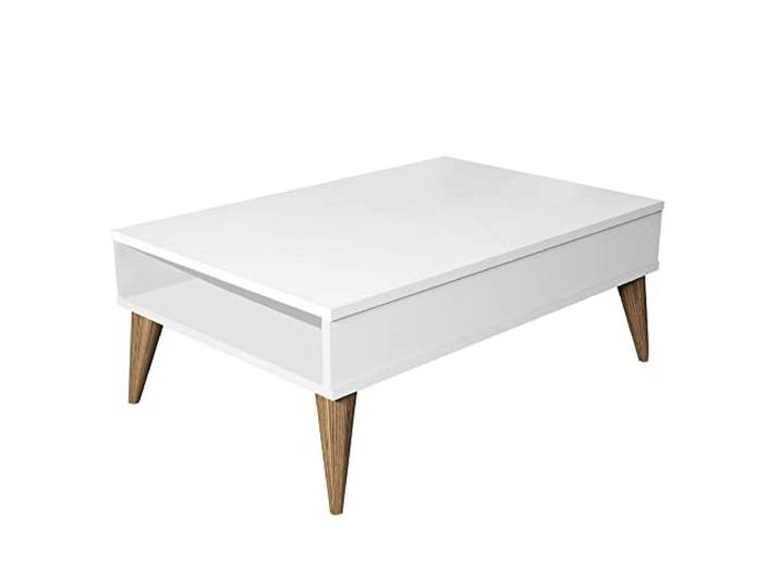 WELL HOME MOBILIARIO & DECORACIÓN Beistelltisch, 100% Melaminharzbeschichtete Spanplatte, weiß