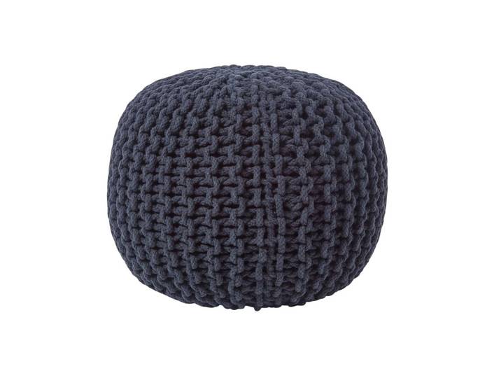 STRICK-POUF schwarz, 40/40/35 cm