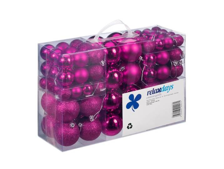 Relaxdays Lot de 100 boules de Noël